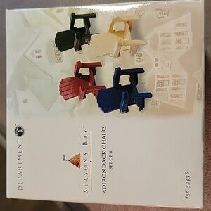 NIB Department 56 "Adirondack Chairs"   Seasons Bay Series